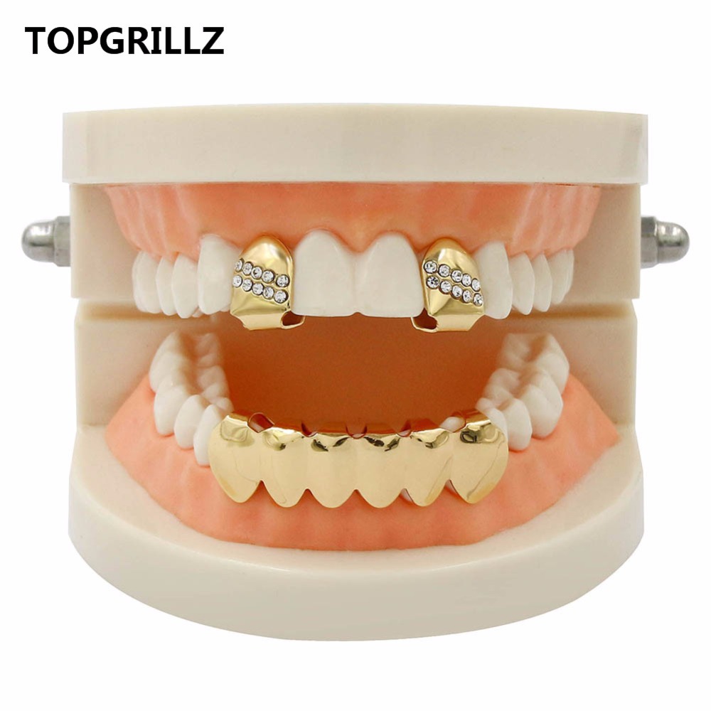 Body Jewelry Gold Plated - TOPGRILLZ Hip Hop Grillz สี Yellow