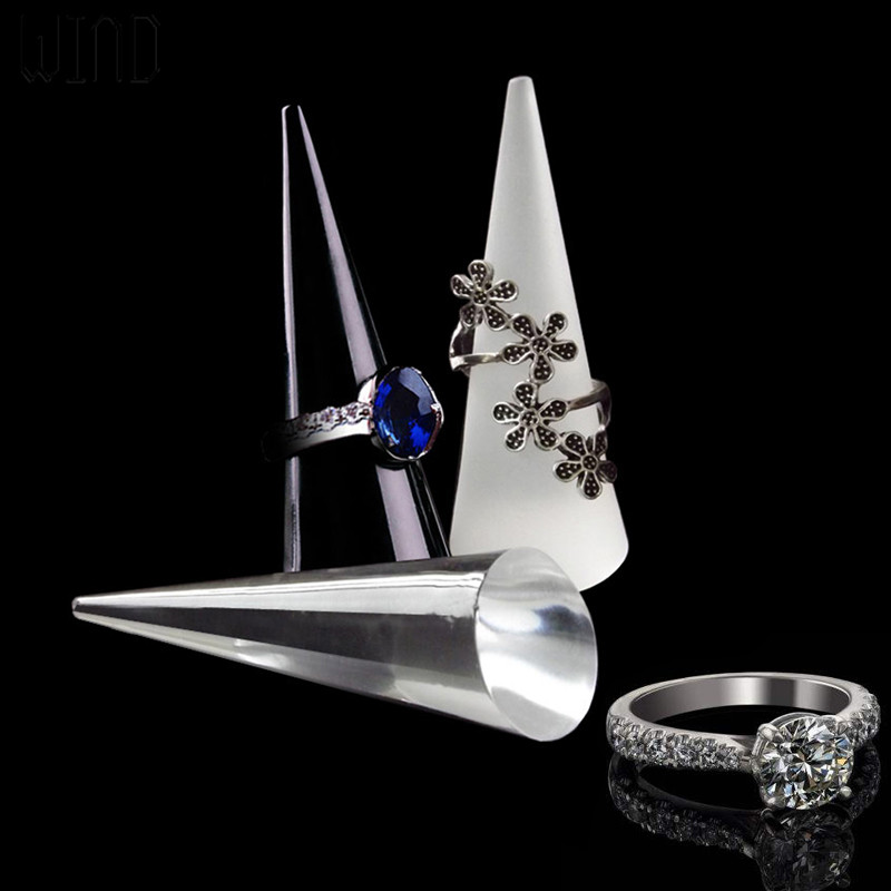 Body Jewelry Websites - แหวนตกแต่งแหวนใส่นิ้วทึบทำจากอะคริลิคทรงกรวยอุปกรณ์จัดแต่งชั้นโชว์เดสก์ท็อปเครื่องประดับ