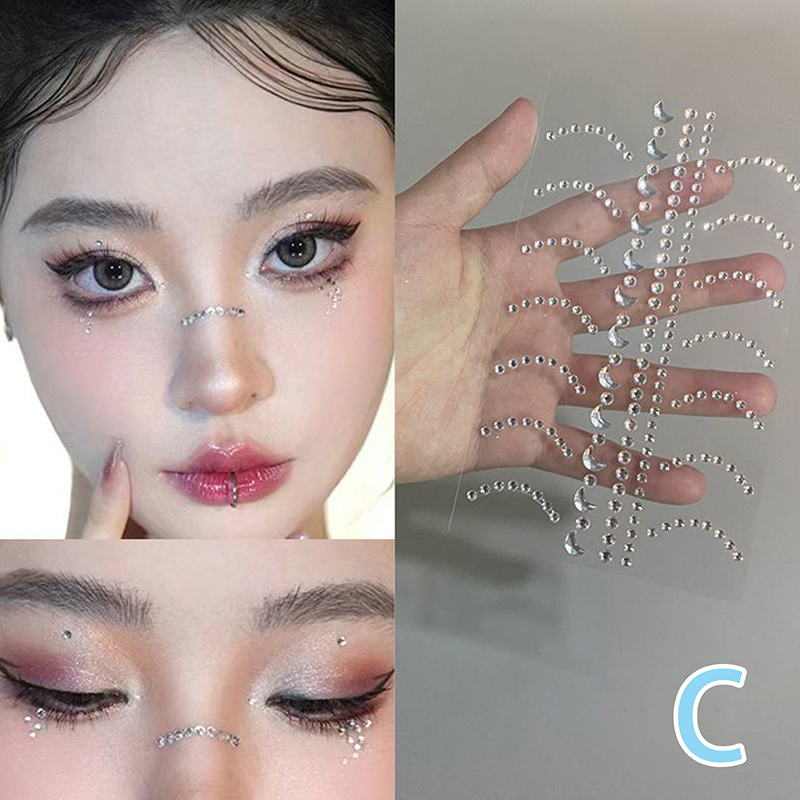 Body Jewels - สติ๊กเกอร์เพชรติดหน้า ติดตา ติดตัวแบบ DIY ใหม่ ติดแน่นด้วยกาวในตัว