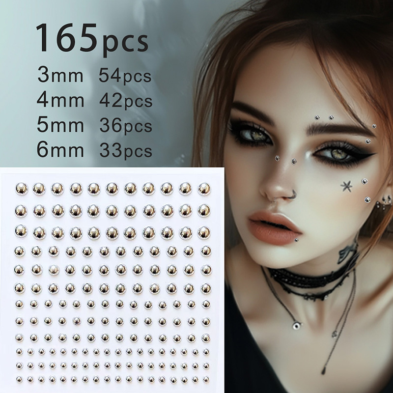 Body Jewelry Eyebrow - 3D Face Eyes Party แต่งหน้า Tattoo