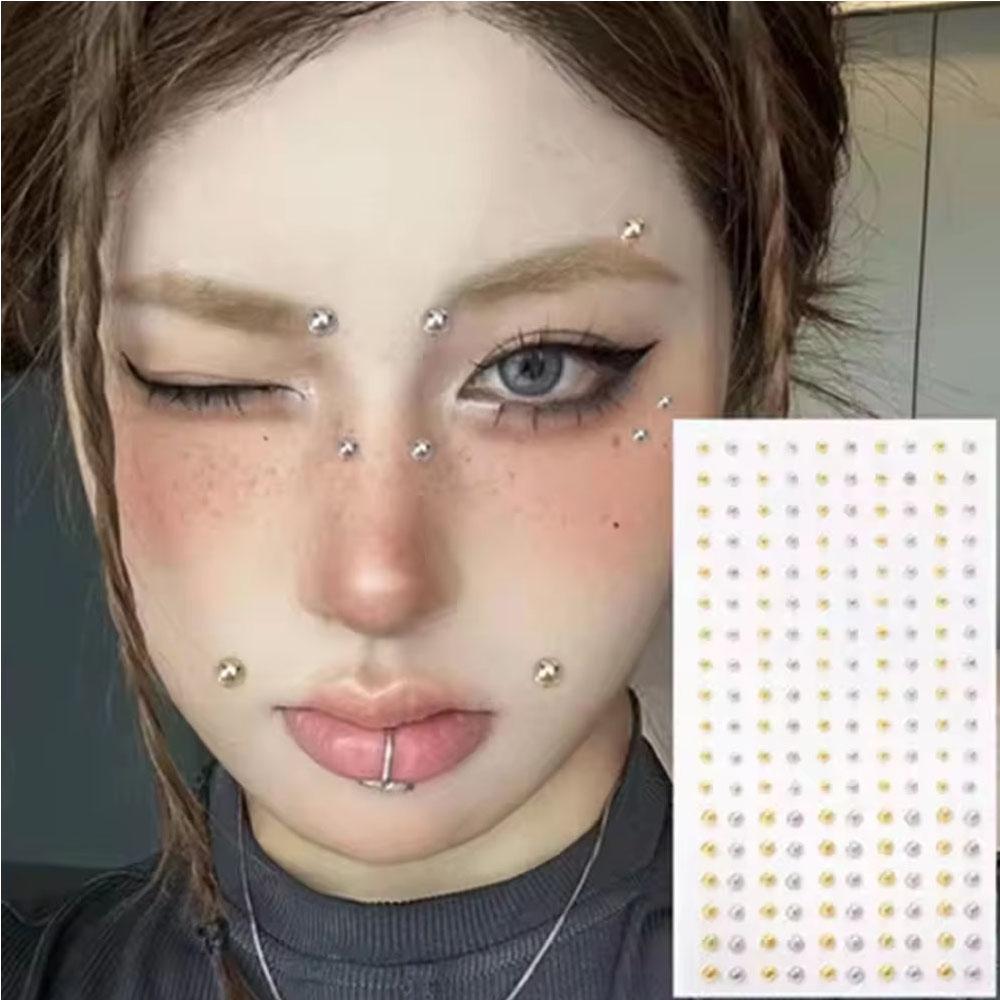 Body Jewelry Eyebrow - ชุด 58-180 ชิ้น สติ๊กเกอร์ติดริมฝีปากแบบไม่ต้องเจาะ ติดแน่น ใช้ซ้ำได้