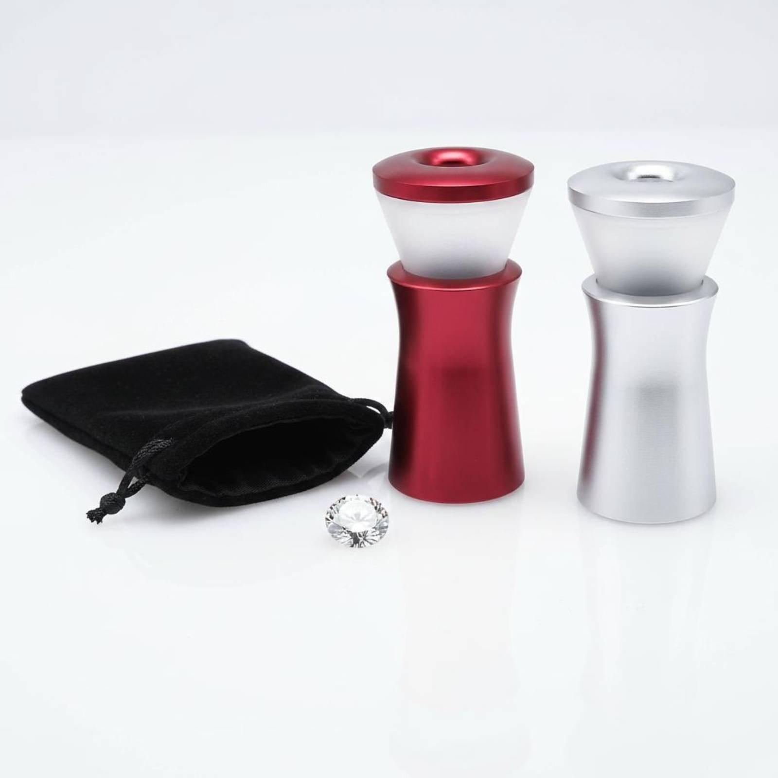 Body Jewels - เครื่องมือตรวจสอบอัญมณีแบบพกพา Diamond Cut Viewer ตัวเครื่องทำจากโลหะ สำหรับช่างอัญมณีและการตรวจสอบอัญมณี