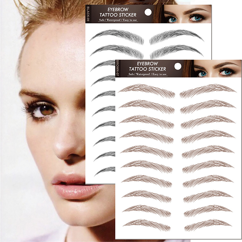 กันน้ํา 6D Eyebrow Tattoo สติก - Body Jewelry Eyebrow บทวิจารณ์และราคา