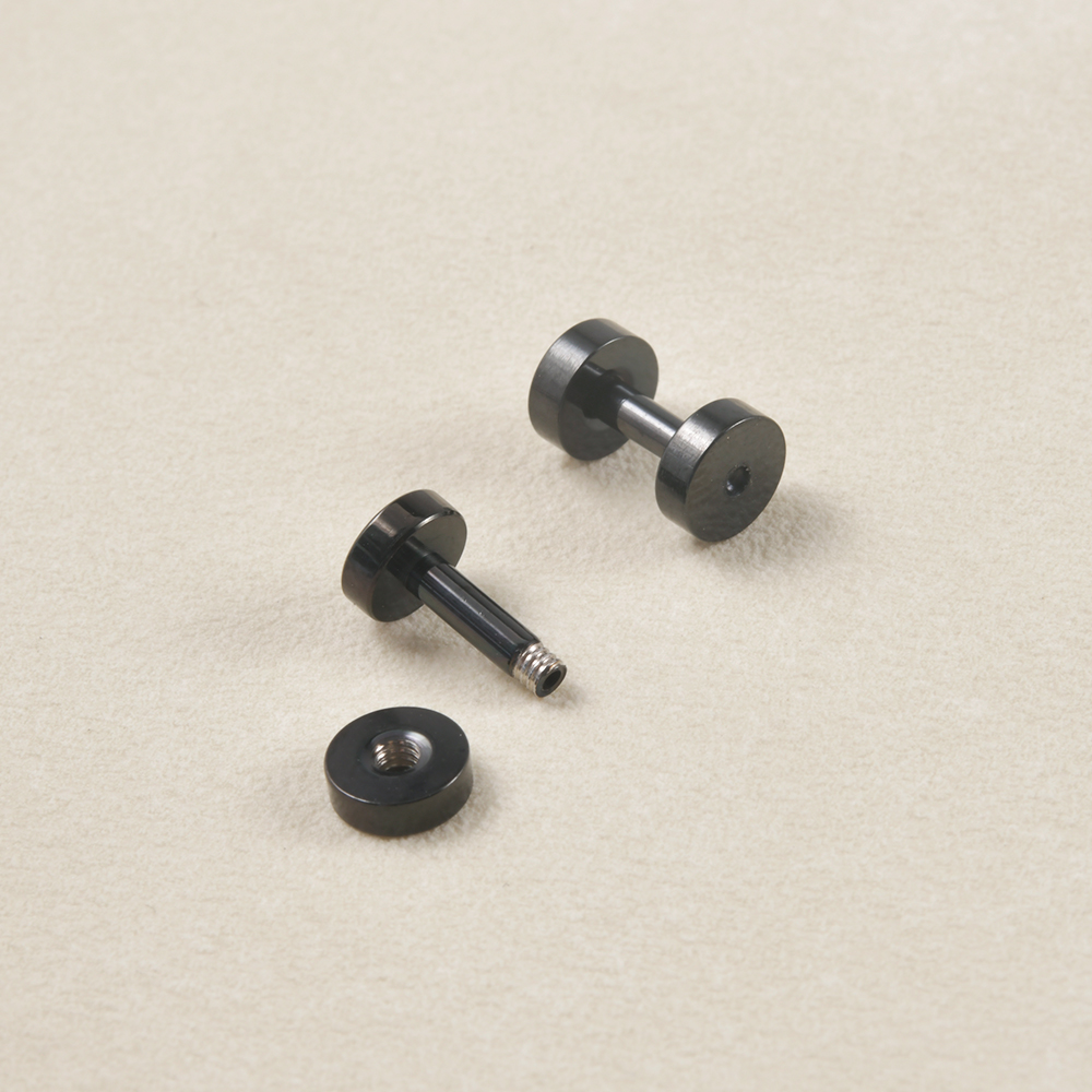 ต่างหูแบบขยายรูหู สแตนเลสสีดำ  - Body Jewelry Gauge Sizes บทวิจารณ์และราคา