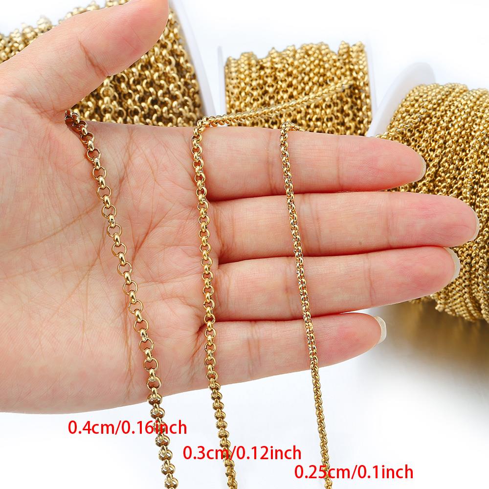 โซ่สแตนเลสรูปตัวโอขนาดเล็ก 1 เ - Body Jewelry Chain บทวิจารณ์และราคา