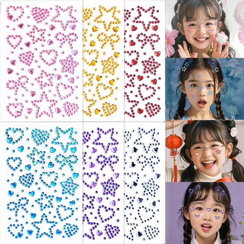 สติกเกอร์ติดหน้ารูปหัวใจและดาว - Body Jewelry Eyebrow บทวิจารณ์และราคา