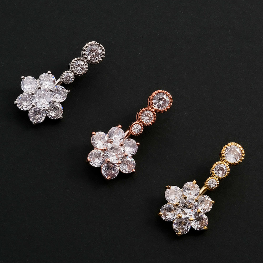 แหวนสะดือสแตนเลส รูปทรงกลีบดอก - Body Jewelry Urban บทวิจารณ์และราคา