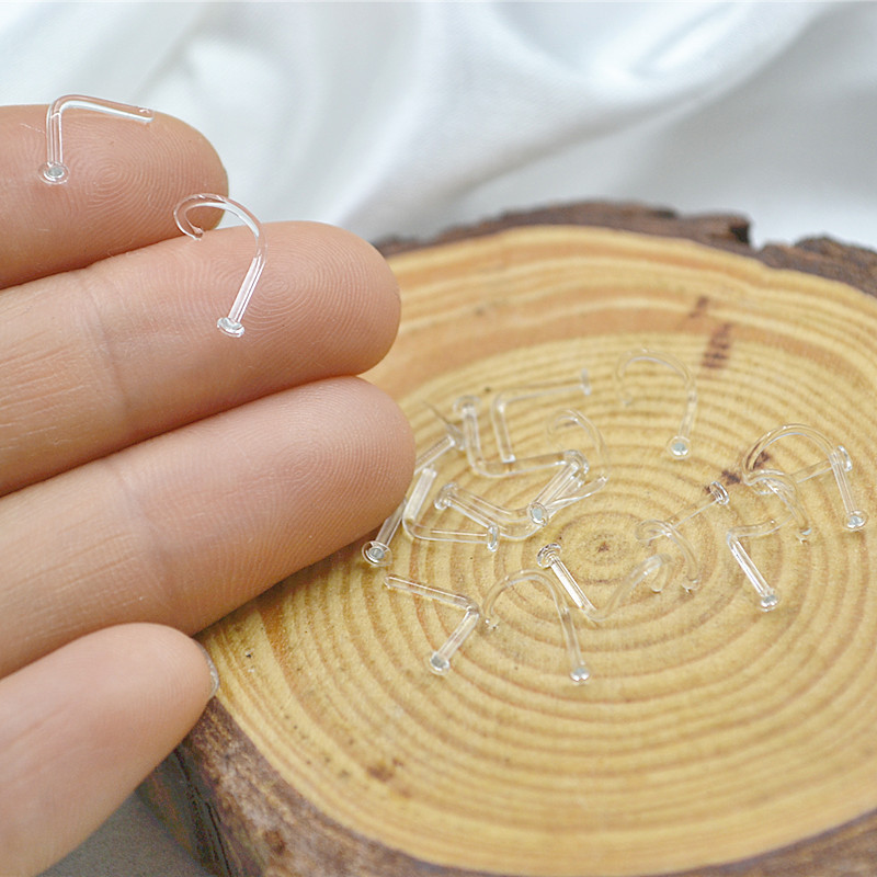 ชุด 50 ชิ้น วัสดุแก้ว ทรงโค้ง/ - Body Jewelry Materials บทวิจารณ์และราคา