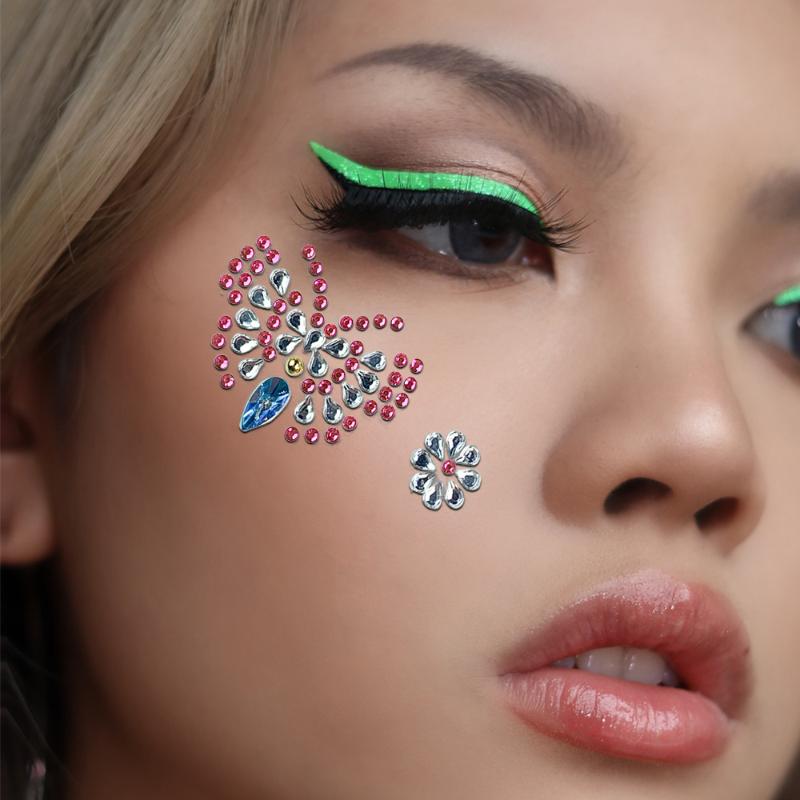 สติ๊กเกอร์ติดหน้าแบบ 3D ประดับ - Body Jewelry Eyebrow บทวิจารณ์และราคา
