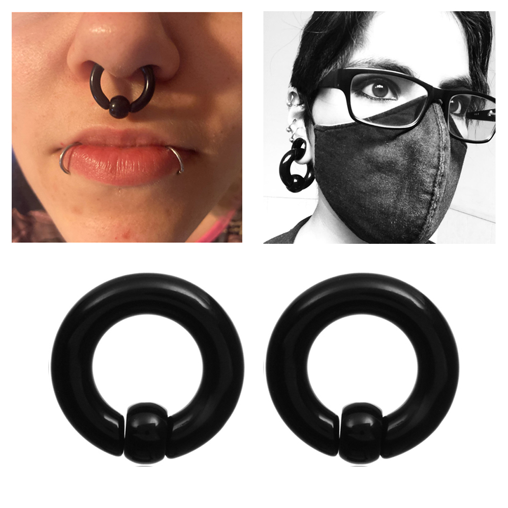 คู่อะคริลิค BCR แหวนลูกปัดเชลย - Body Jewelry Gauge Sizes บทวิจารณ์และราคา