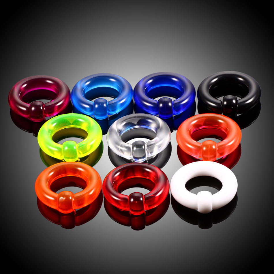 คู่อะคริลิค BCR แหวนลูกปัดเชลย - Body Jewelry Gauge Sizes บทวิจารณ์และราคา