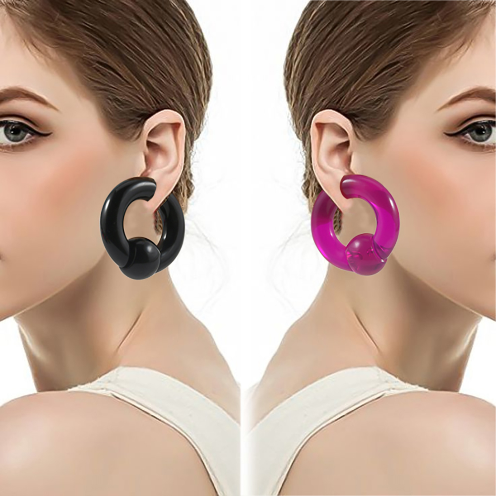 แหวนอะคริลิคหลากสีขนาดใหญ่พิเศ - Body Jewelry Gauge Sizes บทวิจารณ์และราคา