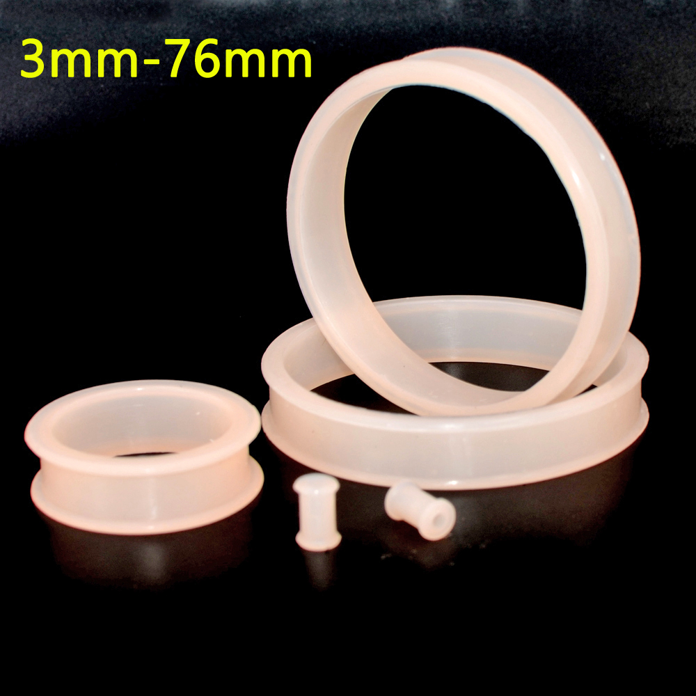 คู่ขนาดใหญ่ผิวสีซิลิโคน Double - Body Jewelry Gauge Sizes บทวิจารณ์และราคา