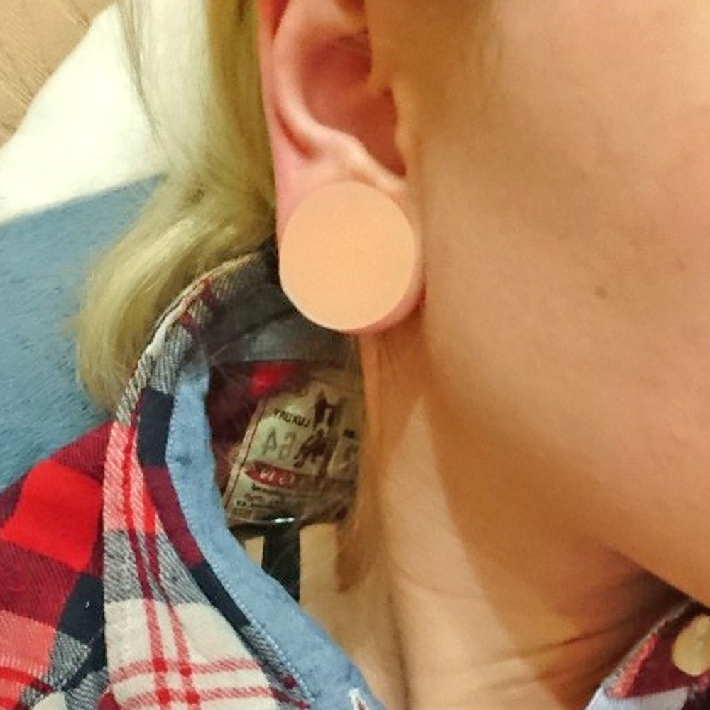 1 คู่ซิลิโคนหนาหู Flared ปลั๊ก - Body Jewelry Gauge Sizes บทวิจารณ์และราคา