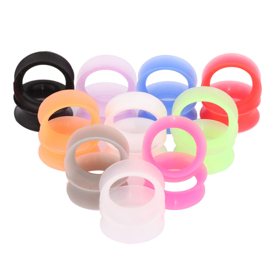 1 คู่ซิลิโคนและอุโมงค์ขนาดใหญ่ - Body Jewelry Gauge Sizes บทวิจารณ์และราคา