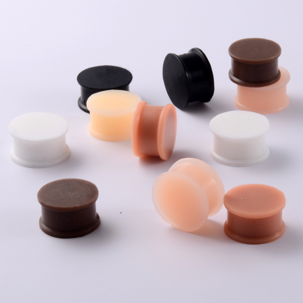 1 คู่ซิลิโคนหนาหู Flared ปลั๊ก - Body Jewelry Gauge Sizes บทวิจารณ์และราคา