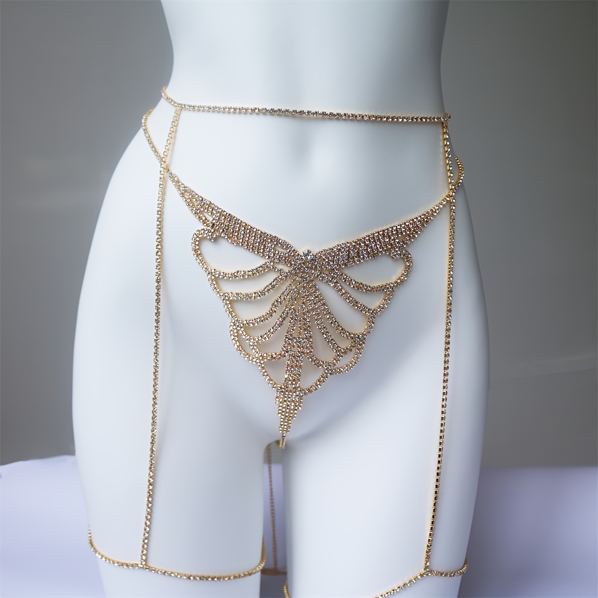 สร้อยคอประดับพลอยเทียมแบบหลายช - Body Jewelry Chain บทวิจารณ์และราคา