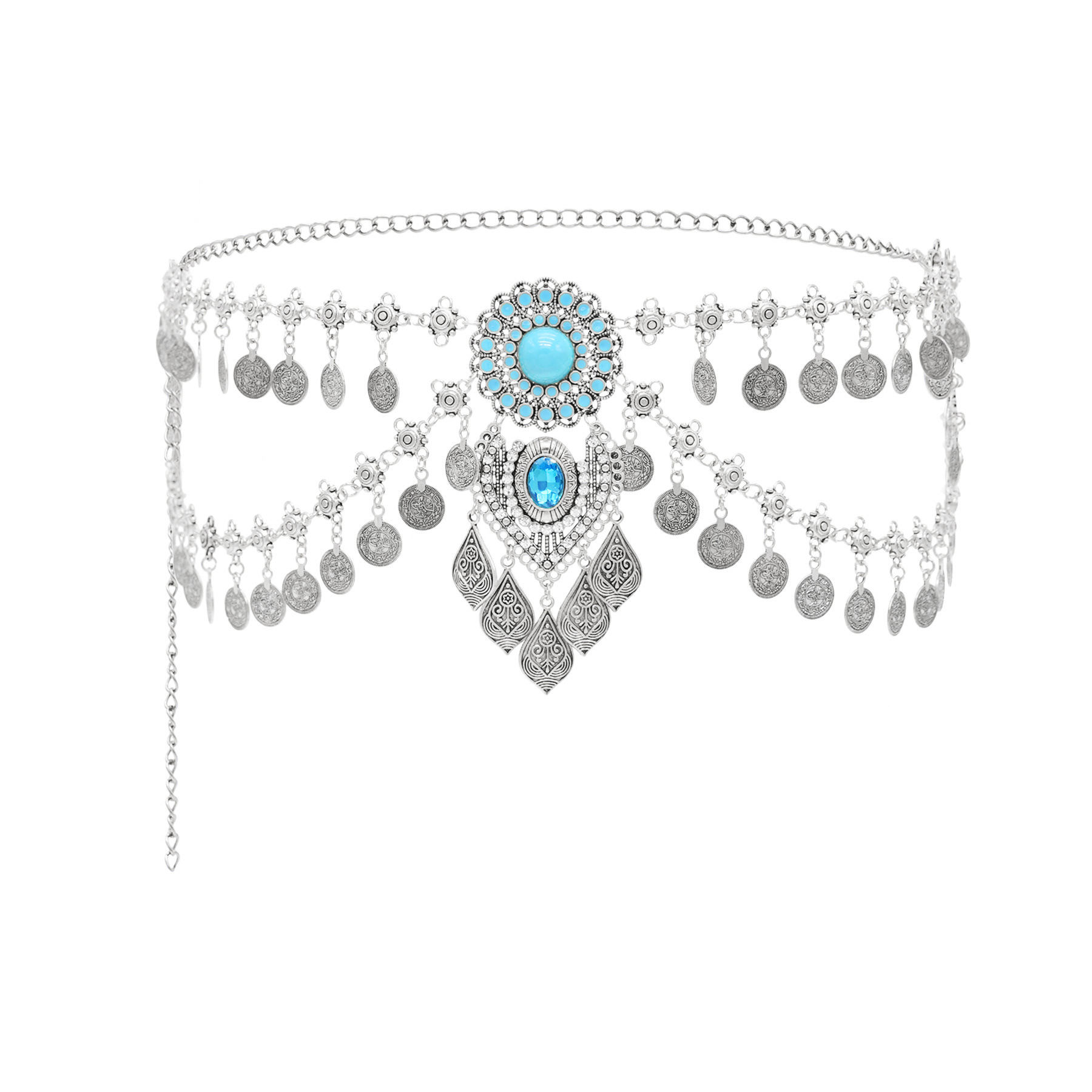 สร้อยคาดเอวสีเทอร์ควอยส์เทียมป - Body Jewelry Types บทวิจารณ์และราคา