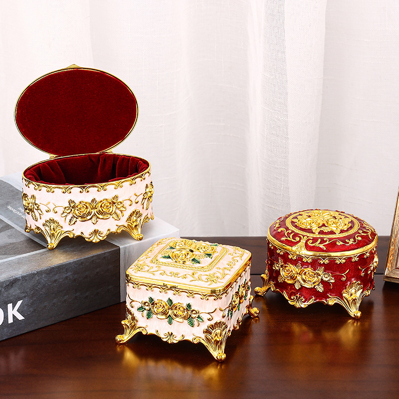 กล่องเก็บของโลหะเคลือบบนโต๊ะสำ - Body Jewelry Websites บทวิจารณ์และราคา