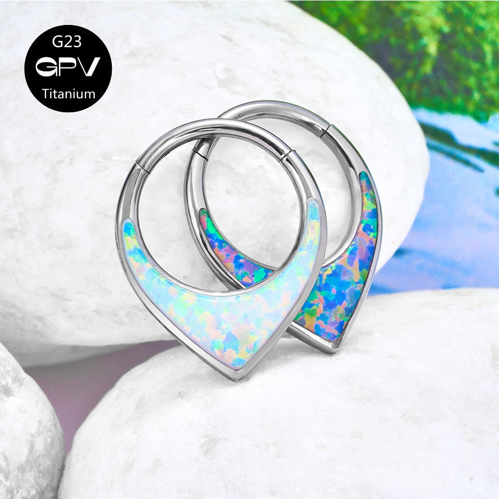 G23 F136หยดน้ำโอปอลจมูกแหวนจมู - Body Jewelry Manufacturers บทวิจารณ์และราคา