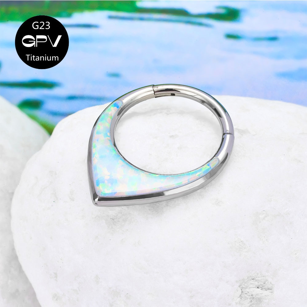 G23 F136หยดน้ำโอปอลจมูกแหวนจมู - Body Jewelry Manufacturers บทวิจารณ์และราคา