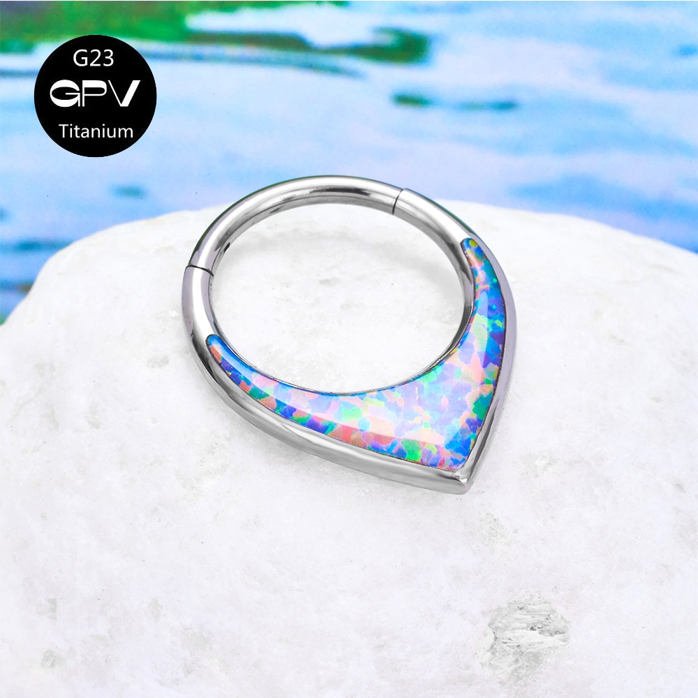 G23 F136หยดน้ำโอปอลจมูกแหวนจมู - Body Jewelry Manufacturers บทวิจารณ์และราคา