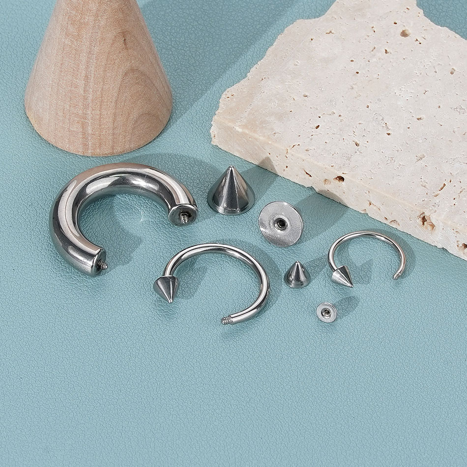 แหวนสแตนเลสทรงเกือกม้าขนาดใหญ่ - Body Jewelry Gauge Sizes บทวิจารณ์และราคา
