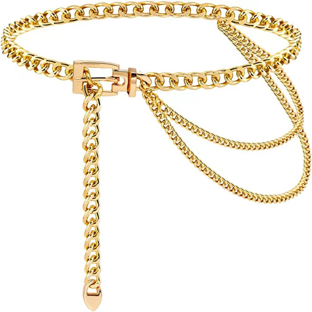 PUNK เอวโซ่เข็มขัดโลหะ Layered - Body Jewelry Chain บทวิจารณ์และราคา