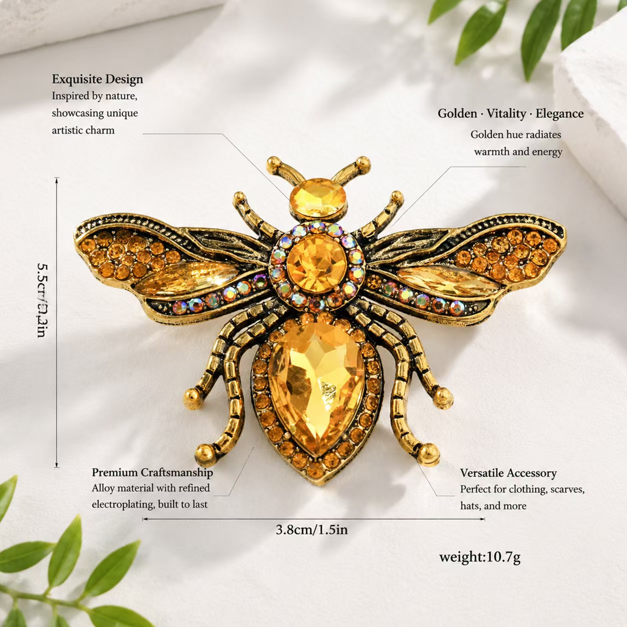 เข็มกลัดผึ้งสีทองสไตล์เรโทร, เ - Body Jewelry Websites บทวิจารณ์และราคา