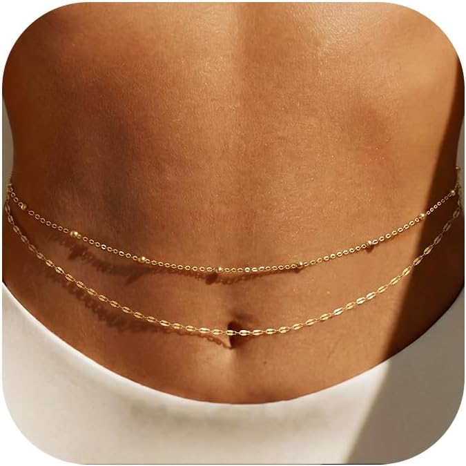 โซ่คาดเอวชุบทอง 14K สำหรับผู้ห - Body Jewelry Types บทวิจารณ์และราคา